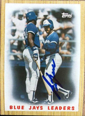 George Bell Signed 1987 Topps Leaders Baseball Card - Toronto Blue Jays - PastPros