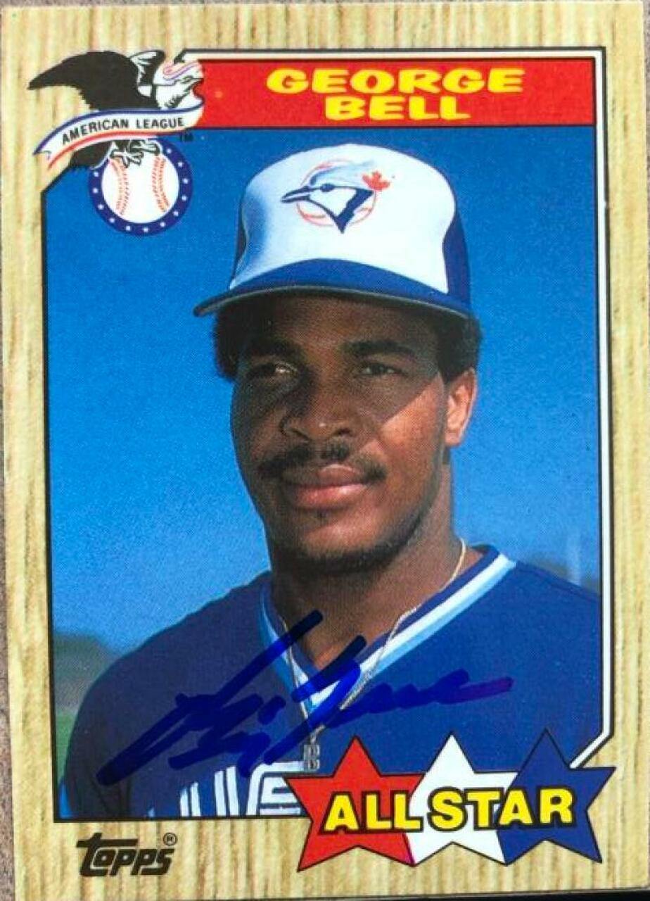 George Bell Signed 1987 Topps Tiffany A/S Baseball Card - Toronto Blue Jays - PastPros
