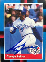 George Bell Signed 1988 Donruss Baseball Card - Toronto Blue Jays