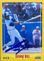 George Bell Signed 1988 Score Baseball Card - Toronto Blue Jays