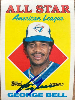 George Bell Signed 1988 Topps A/S Baseball Card - Toronto Blue Jays - PastPros