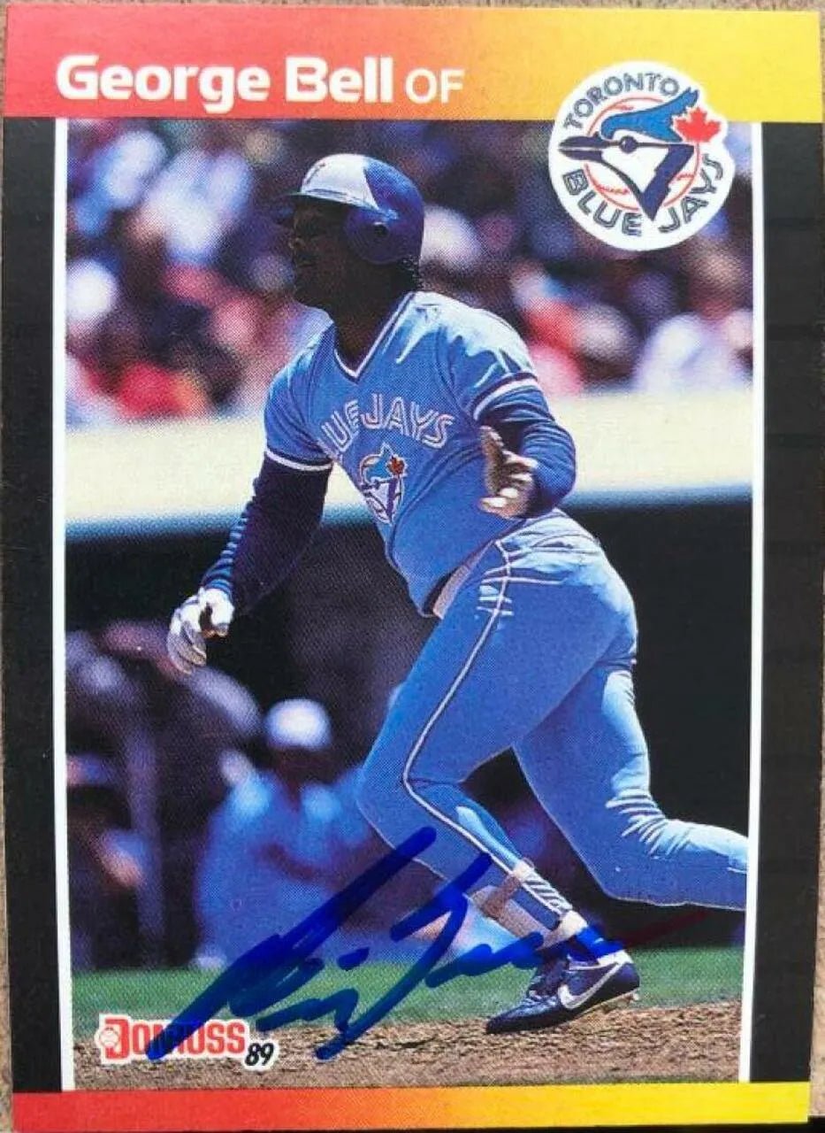 George Bell Signed 1989 Donruss Baseball Card - Toronto Blue Jays