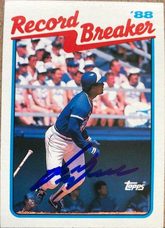George Bell Signed 1989 Topps RB Baseball Card - Toronto Blue Jays - PastPros
