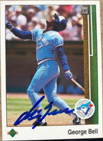 George Bell Signed 1989 Upper Deck Baseball Card - Toronto Blue Jays