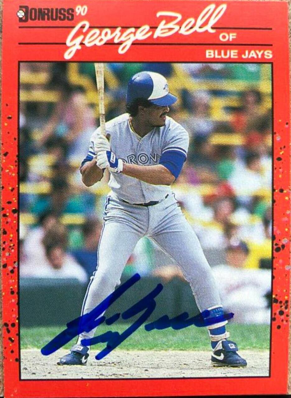 George Bell Signed 1990 Donruss Baseball Card - Toronto Blue Jays - PastPros