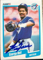 George Bell Signed 1990 Fleer Baseball Card - Toronto Blue Jays - PastPros