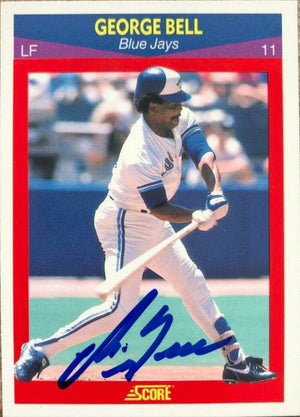 George Bell Signed 1990 Score 100 Superstars Baseball Card - Toronto Blue Jays - PastPros