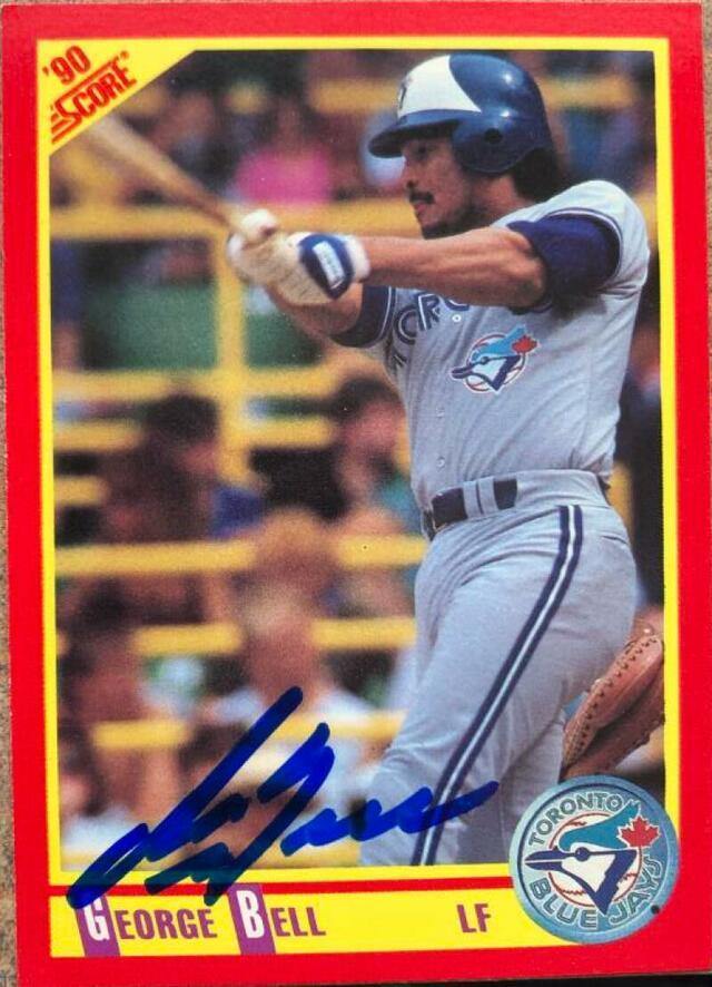 George Bell Signed 1990 Score Baseball Card - Toronto Blue Jays - PastPros