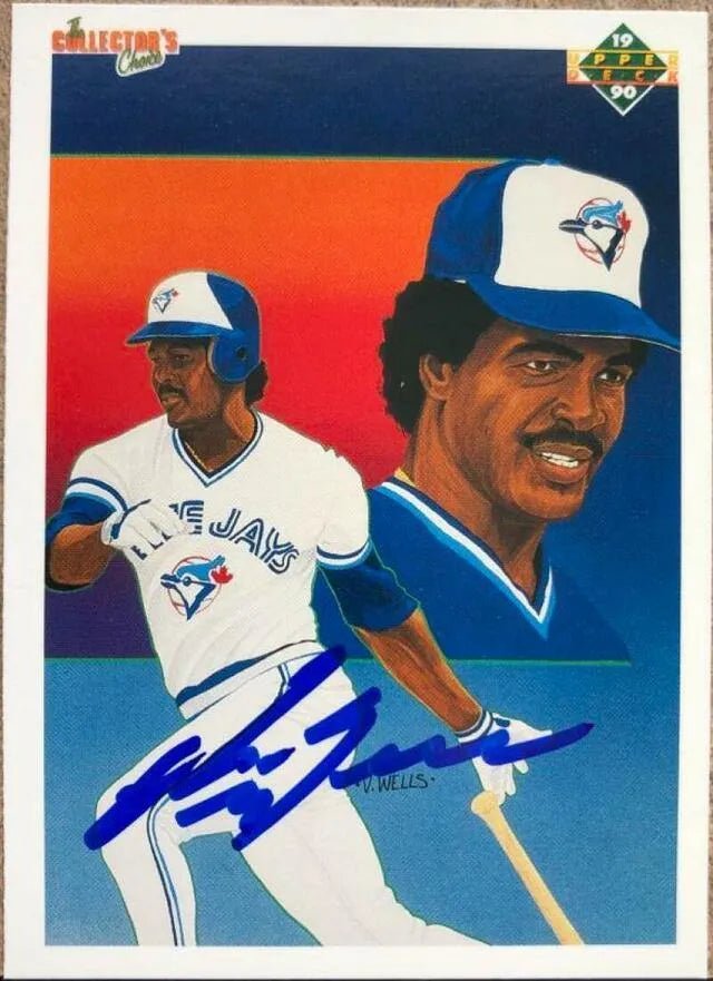 George Bell Signed 1990 Upper Deck Team Checklist Baseball Card - Toronto Blue Jays