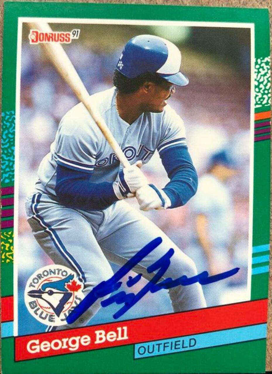 George Bell Signed 1991 Donruss Baseball Card - Toronto Blue Jays - PastPros