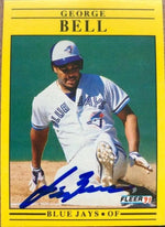 George Bell Signed 1991 Fleer Baseball Card - Toronto Blue Jays