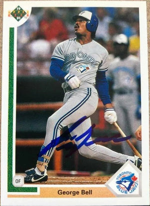 George Bell Signed 1991 Upper Deck Baseball Card - Toronto Blue Jays