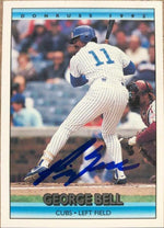 George Bell Signed 1992 Donruss Baseball Card - Chicago Cubs - PastPros