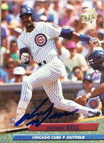 George Bell Signed 1992 Fleer Ultra Baseball Card - Chicago Cubs - PastPros
