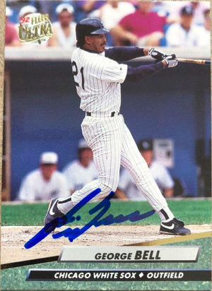George Bell Signed 1992 Fleer Ultra Baseball Card - Chicago White Sox - PastPros