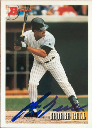 George Bell Signed 1993 Bowman Baseball Card - Chicago White Sox