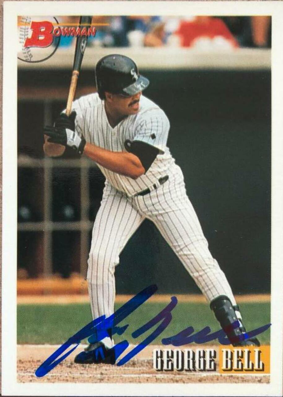 George Bell Signed 1993 Bowman Baseball Card - Chicago White Sox - PastPros