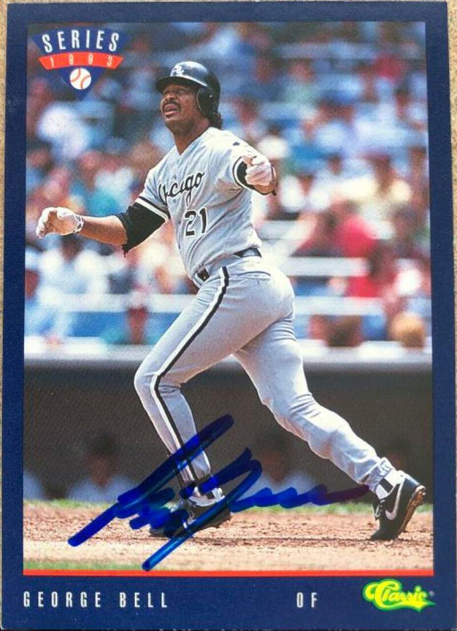 George Bell Signed 1993 Classic Game Baseball Card - Chicago White Sox - PastPros