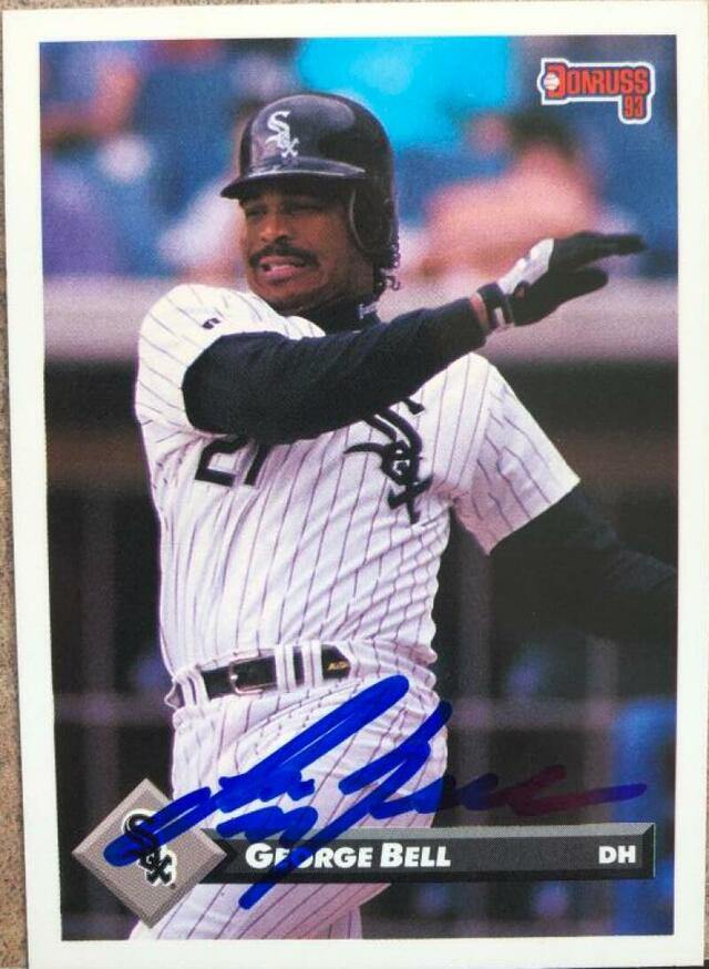 George Bell Signed 1993 Donruss Baseball Card - Chicago White Sox - PastPros