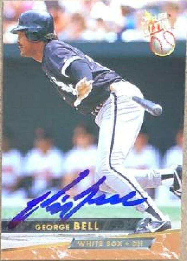 George Bell Signed 1993 Fleer Ultra Baseball Card - Chicago White Sox - PastPros