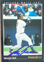 George Bell Signed 1993 Pinnacle Baseball Card - Chicago White Sox