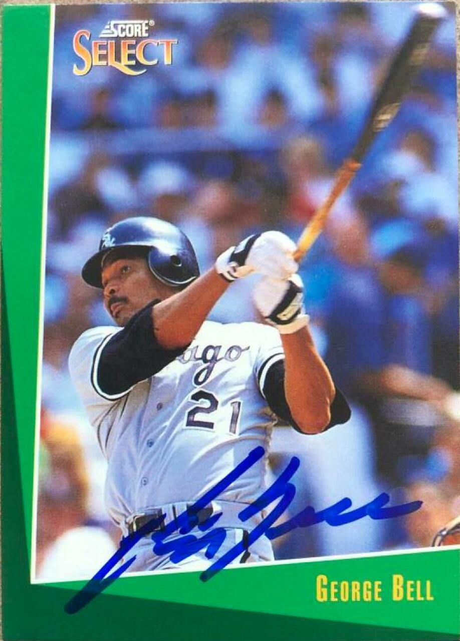 George Bell Signed 1993 Score Select Baseball Card - Chicago White Sox - PastPros