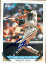 George Bell Signed 1993 Topps Baseball Card - Chicago White Sox