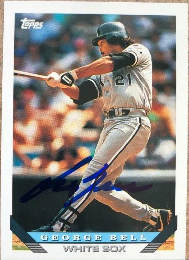 George Bell Signed 1993 Topps Baseball Card - Chicago White Sox