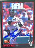George Bell Signed 1993 Triple Play Baseball Card - Chicago White Sox - PastPros