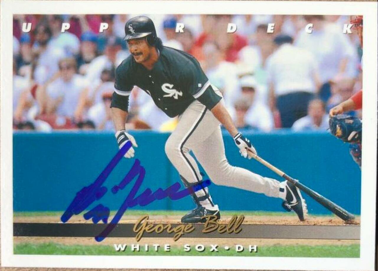 George Bell Signed 1993 Upper Deck Baseball Card - Chicago White Sox - PastPros