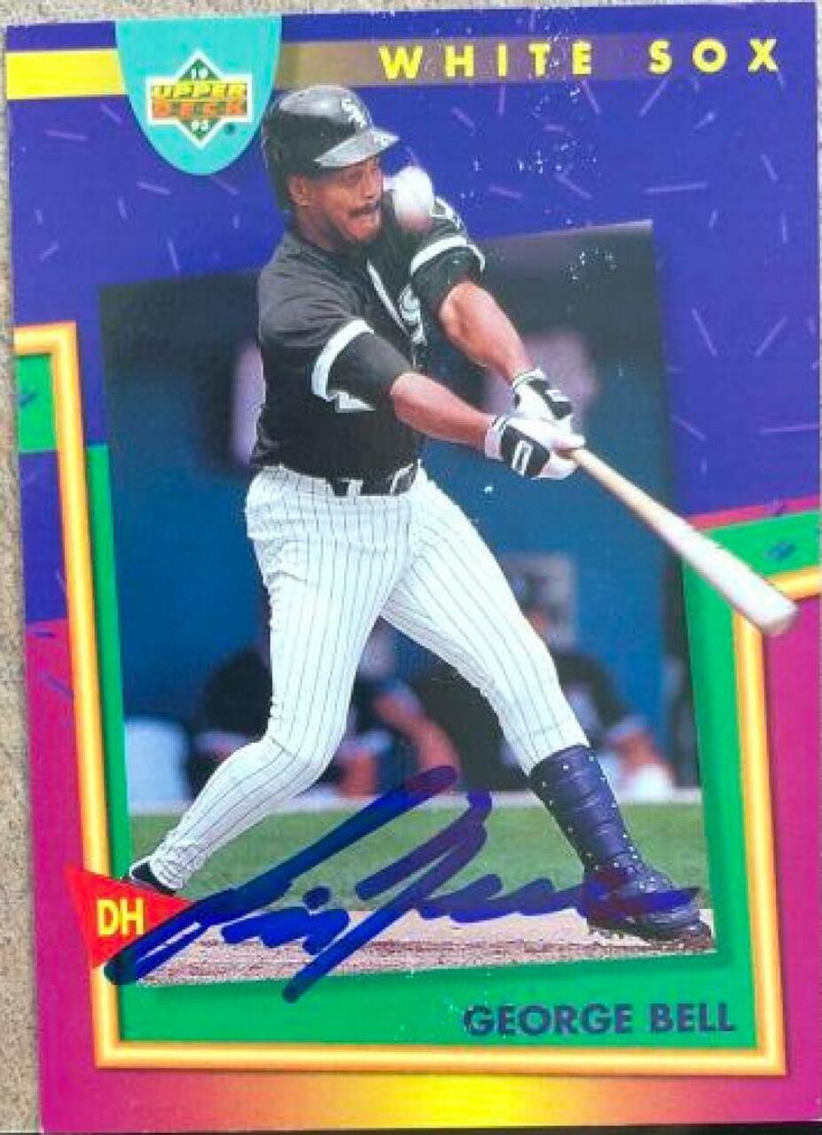 George Bell Signed 1993 Upper Deck Fun Pack Baseball Card - Chicago White Sox - PastPros