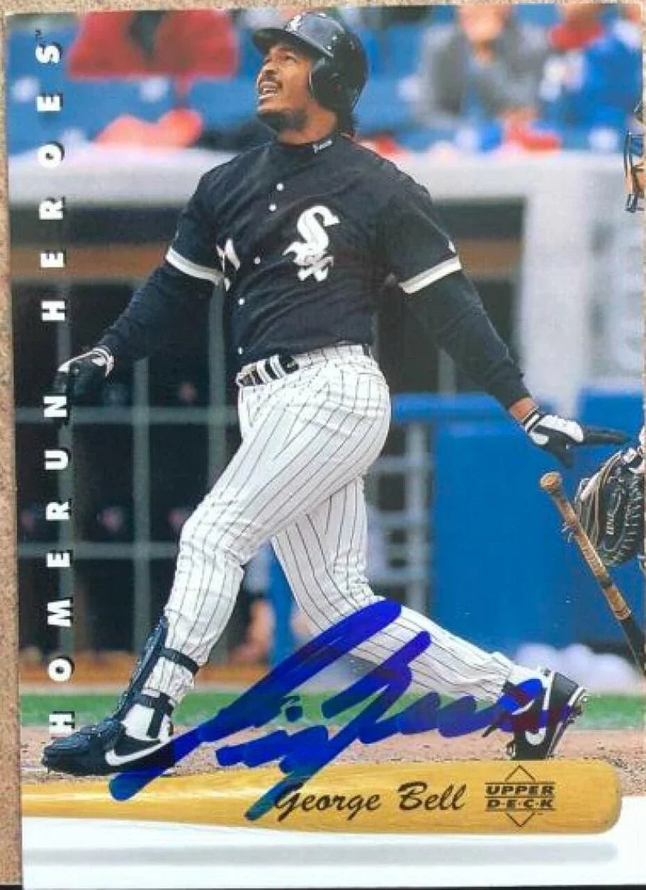 George Bell Signed 1993 Upper Deck Home Run Heroes Baseball Card - Chicago White Sox