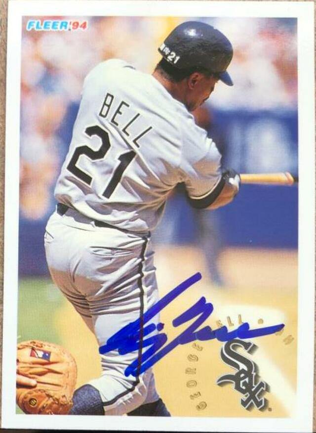 George Bell Signed 1994 Fleer Baseball Card - Chicago White Sox - PastPros