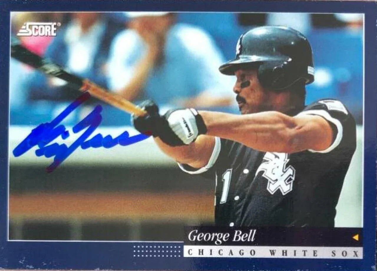George Bell Signed 1994 Score Baseball Card - Chicago White Sox