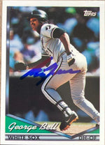 George Bell Signed 1994 Topps Baseball Card - Chicago White Sox