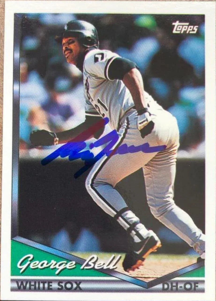 George Bell Signed 1994 Topps Baseball Card - Chicago White Sox
