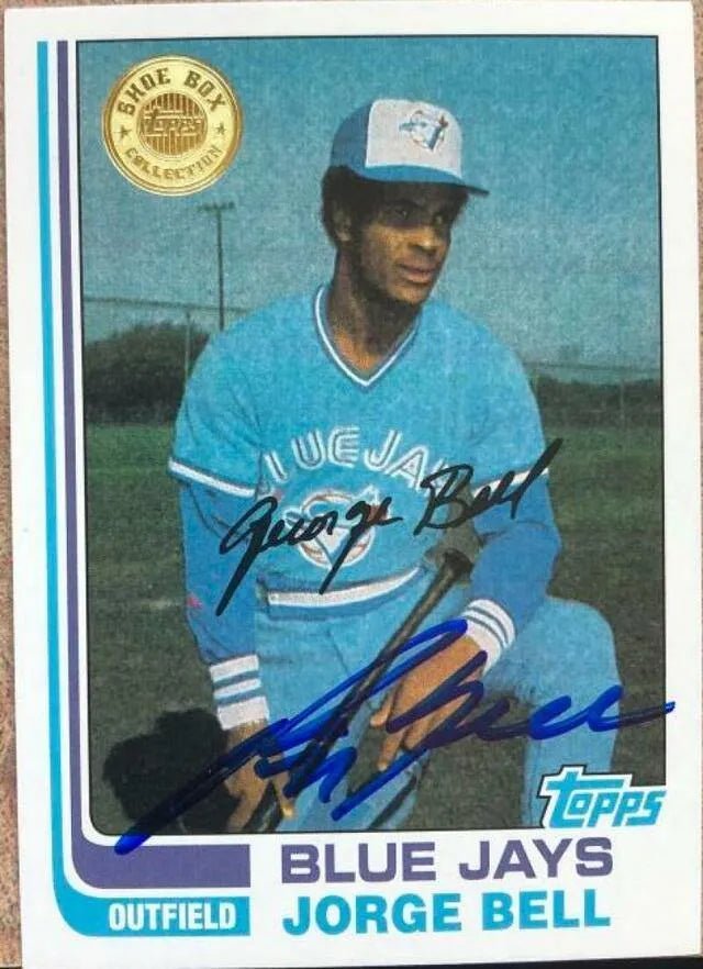George Bell Signed 2003 Topps Shoebox Collection Baseball Card - Toronto Blue Jays