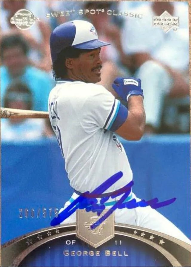 George Bell Signed 2007 Upper Deck Sweet Spot Classics Baseball Card - Toronto Blue Jays