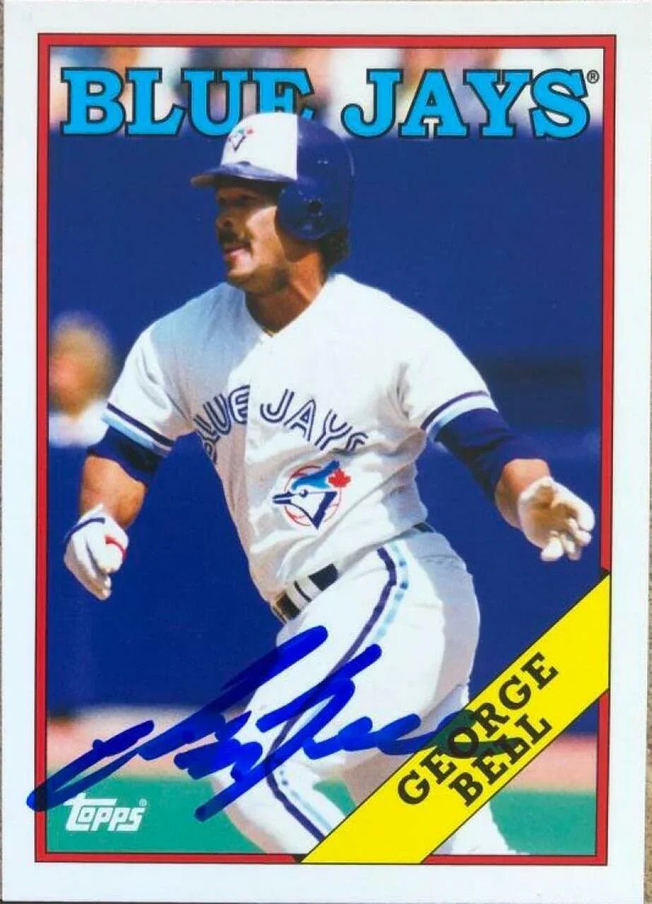 George Bell Signed 2012 Topps Archives Baseball Card - Toronto Blue Jays