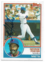 George Foster Signed 1983 Topps Baseball Card - New York Mets