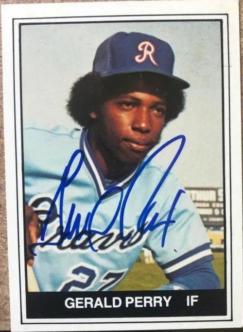 Gerald Perry Signed 1982 TCMA Baseball Card - Richmond Braves