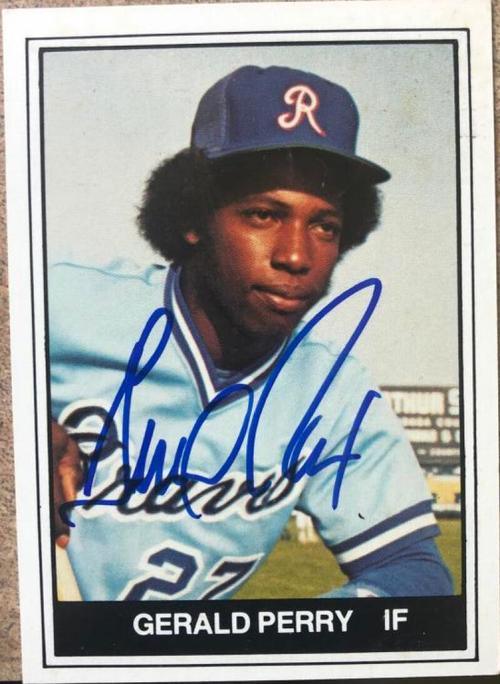 Gerald Perry Signed 1982 TCMA Baseball Card - Richmond Braves - PastPros