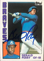 Gerald Perry Signed 1984 Topps Baseball Card - Atlanta Braves