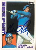 Gerald Perry Signed 1984 Topps Baseball Card - Atlanta Braves - PastPros