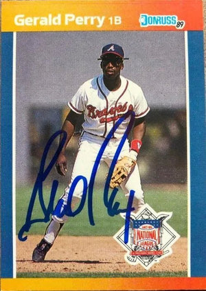 Gerald Perry Signed 1989 Donruss All-Stars - Atlanta Braves