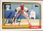 Gerald Perry Signed 1992 Topps Baseball Card - St Louis Cardinals - PastPros