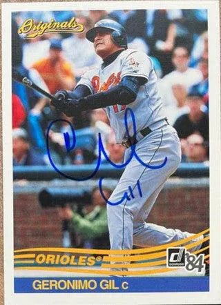 Geronimo Gil Signed 2002 Donruss Originals Baseball Card - Baltimore Orioles