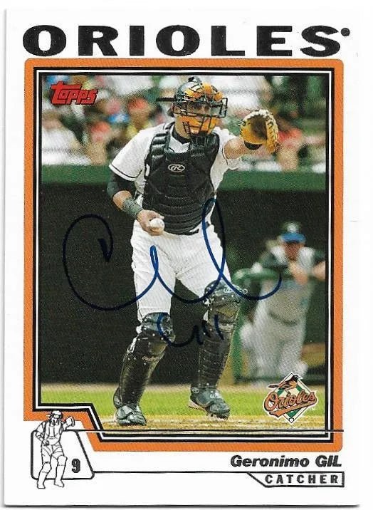 Geronimo Gil Signed 2004 Topps Baseball Card - Baltimore Orioles