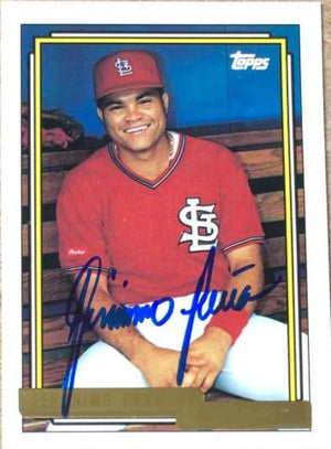 Geronimo Pena Signed 1992 Topps Gold Baseball Card - St Louis Cardinals