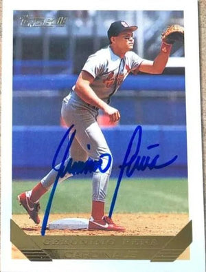 Geronimo Pena Signed 1993 Topps Gold Baseball Card - St Louis Cardinals